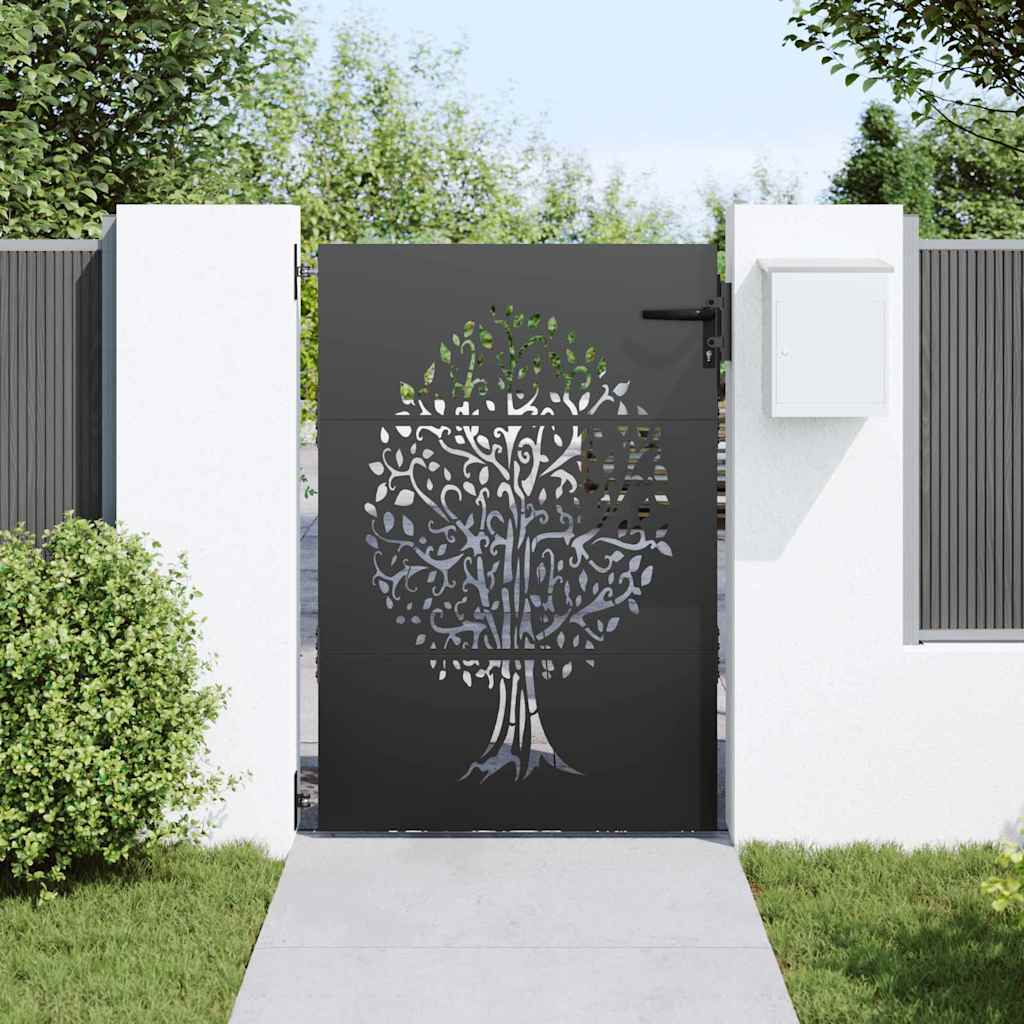 Zahradní brána, Zahradní brána 85x75 cm Corten ocel s designem stromu