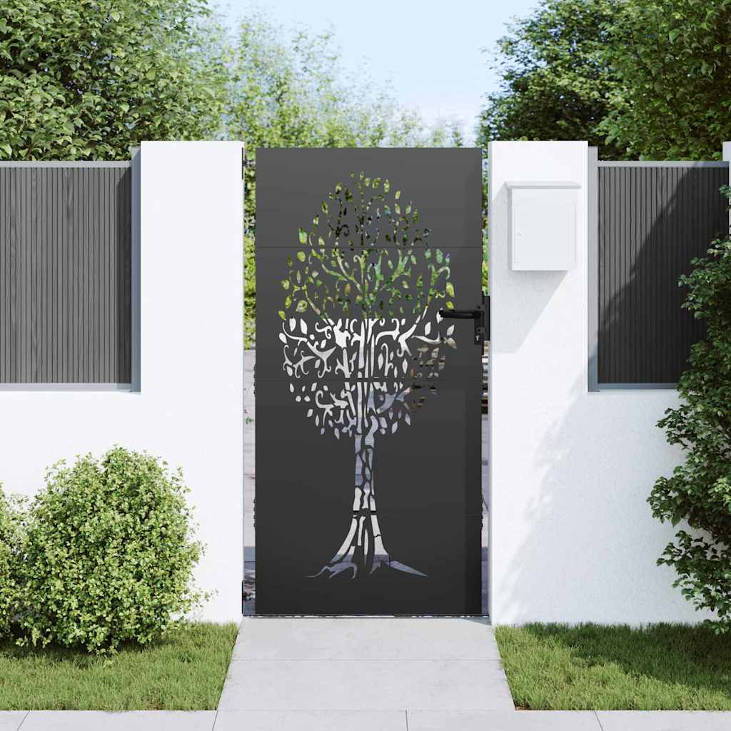 Zahradní brána, Zahradní brána 85x75 cm Corten ocel s designem stromu
