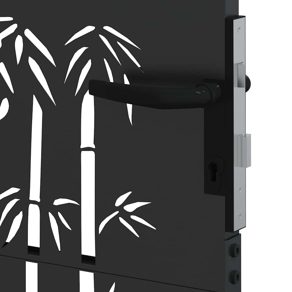 Zahradní brána, Zahradní brána 105x75 cm design z cortenové oceli s bambusem