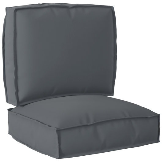 Sada polštářů na paletu 2 pcs Antracit 50 x 50 x 12 cm
