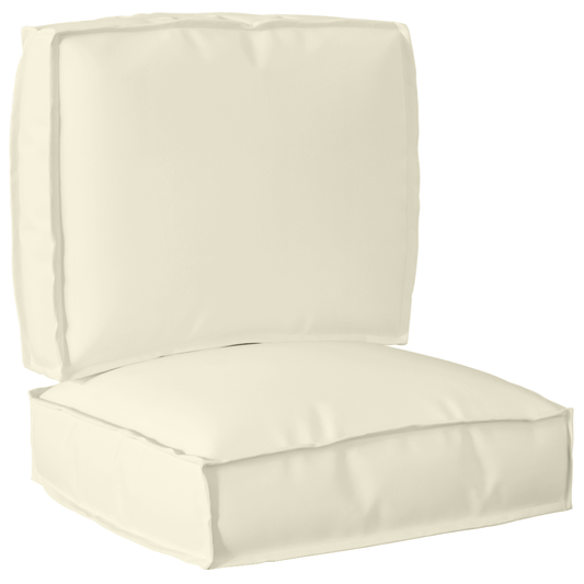 Sada polštářů na paletu 2 pcs Krémová 50 x 50 x 12 cm