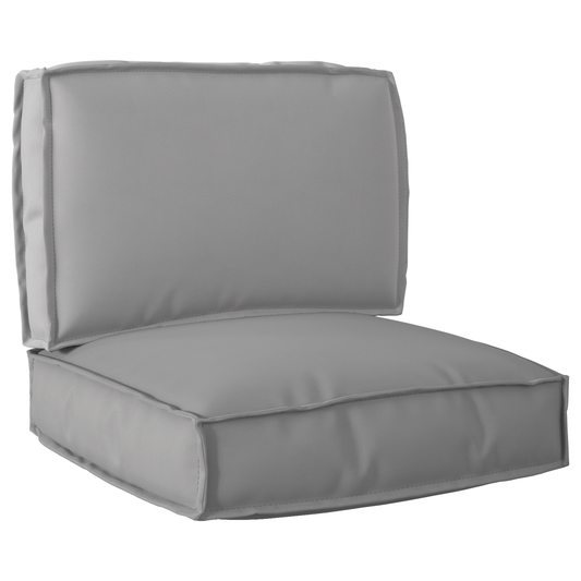 Sada polštářů na paletu 2 pcs Šedá 60 x 60 x 12 cm