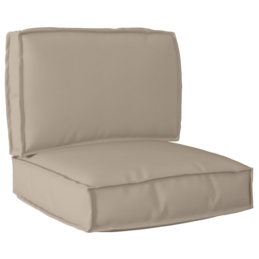 Sada polštářů na paletu 2 pcs Taupe 60 x 60 x 12 cm