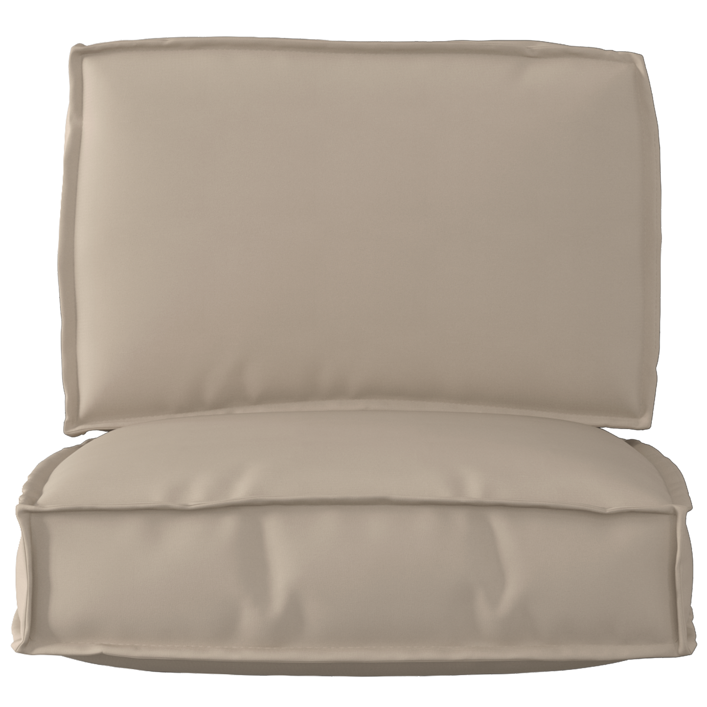 Sada polštářů na paletu 2 pcs Taupe 60 x 60 x 12 cm