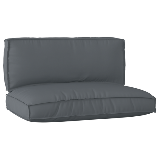 Sada polštářů na paletu 2 pcs Antracit 120 x 80 x 12 cm