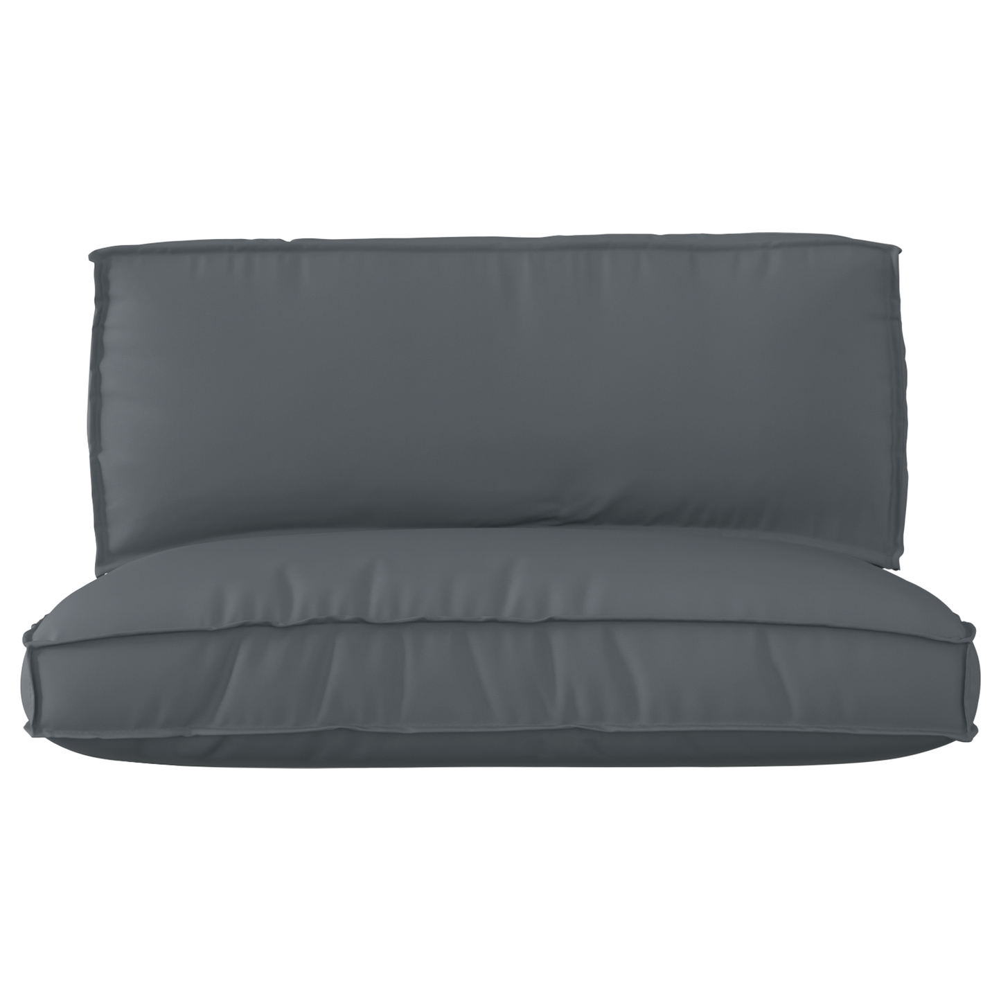 Sada polštářů na paletu 2 pcs Antracit 120 x 80 x 12 cm