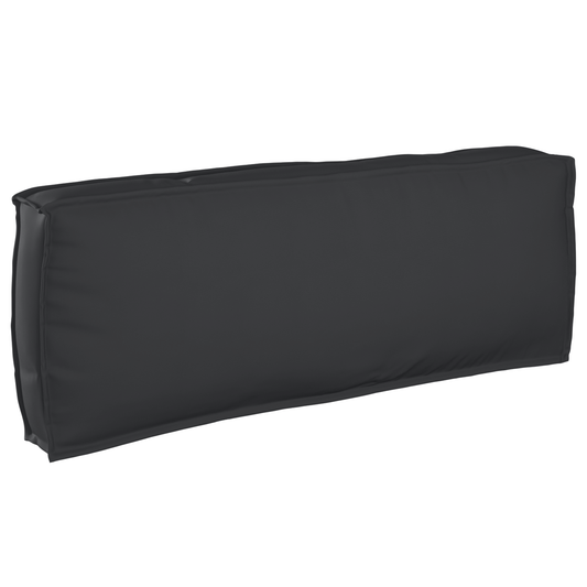 Sada polštářů na paletu 2 pcs Černá 120 x 80 x 12 cm