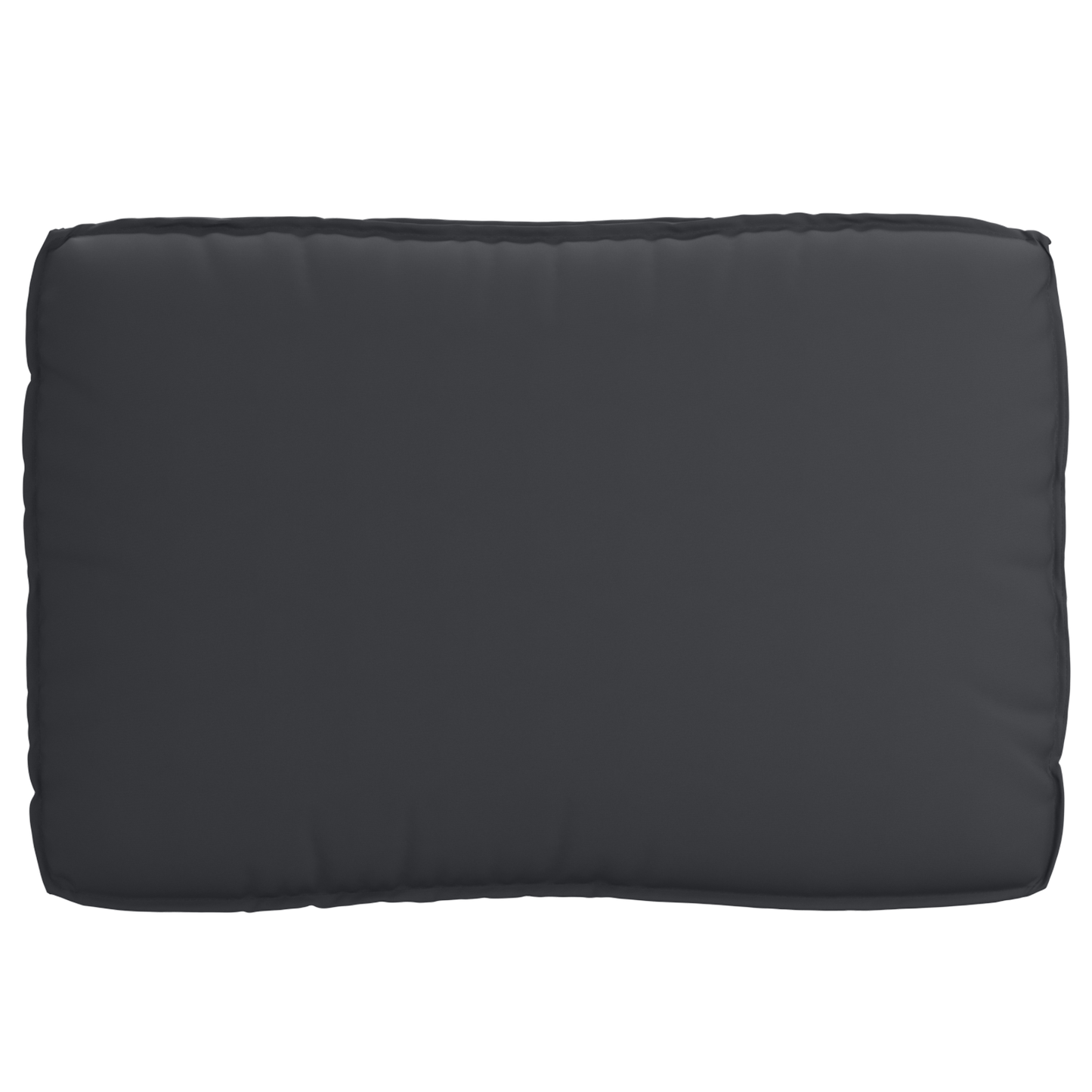 Sada polštářů na paletu 2 pcs Černá 120 x 80 x 12 cm