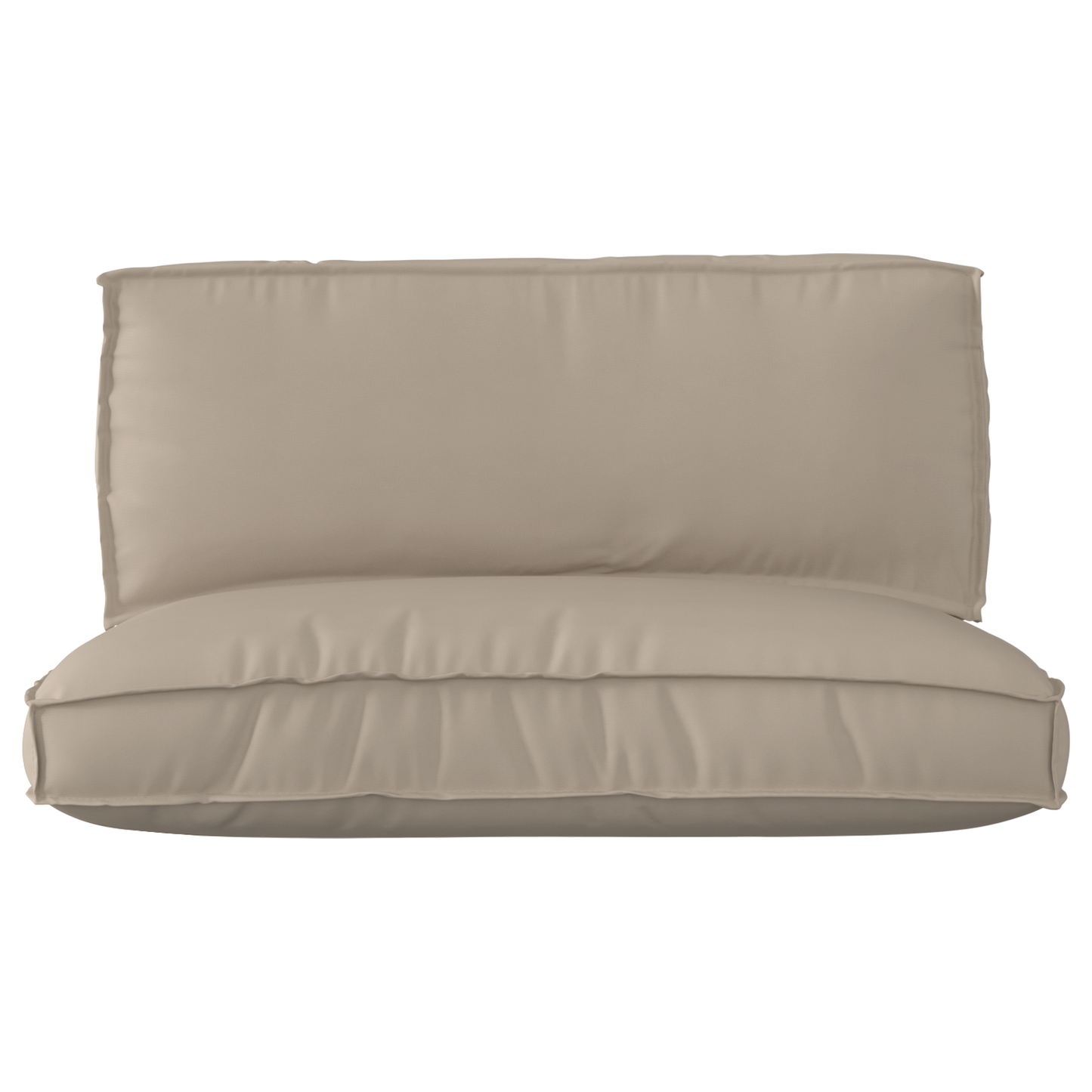 Sada polštářů na paletu 2 pcs Taupe 120 x 80 x 12 cm