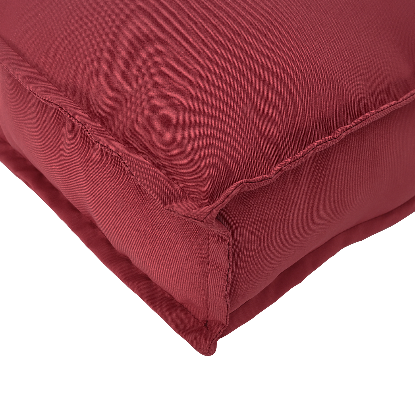 Sada polštářů na paletu 2 pcs vínová červená 120 x 80 x 12 cm