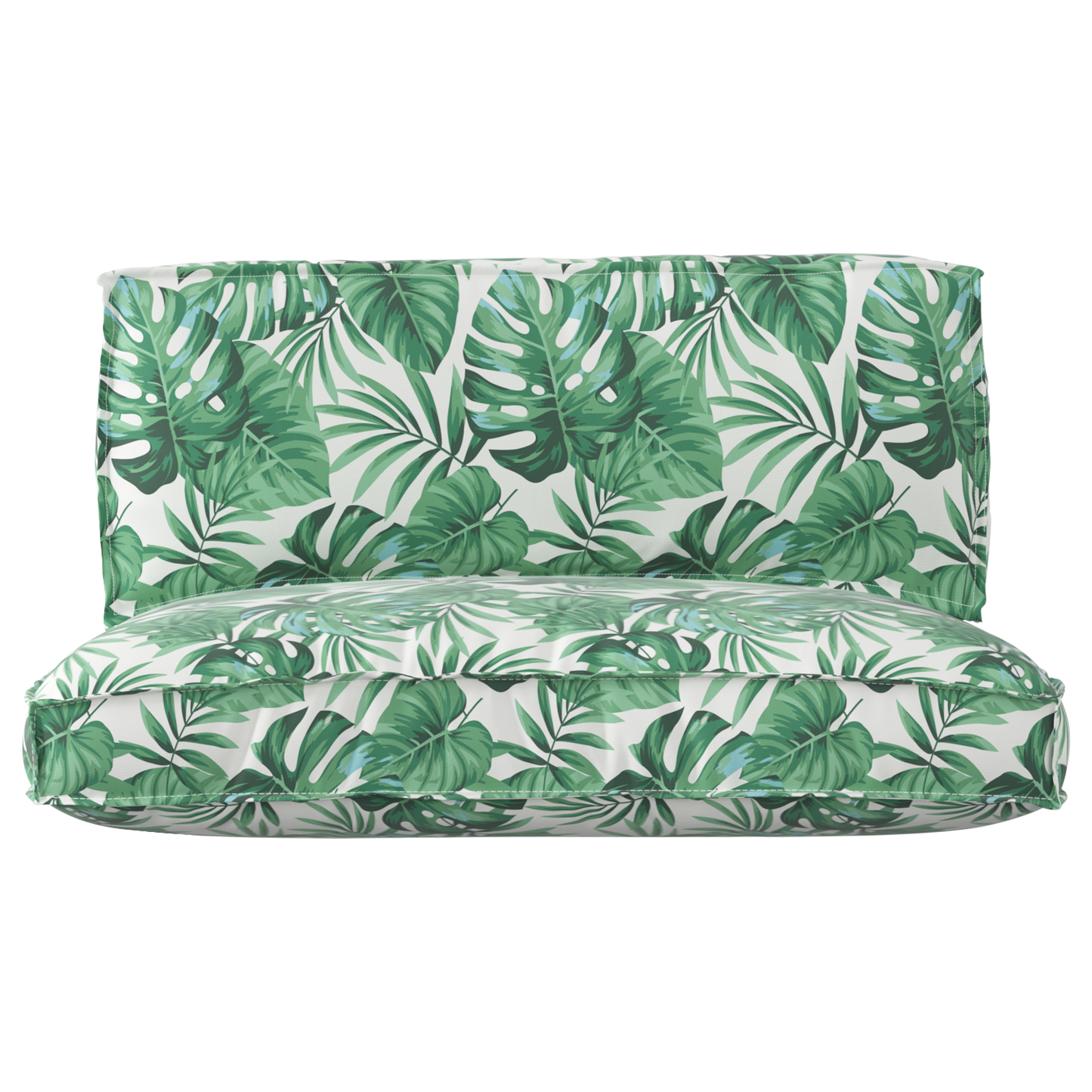 Sada polštářů na paletu 2 pcs Vzor listí 120 x 80 x 12 cm