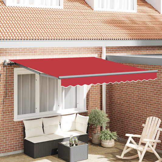 Budsorovatelné zastřešení Červená 350 x 250 cm textil
