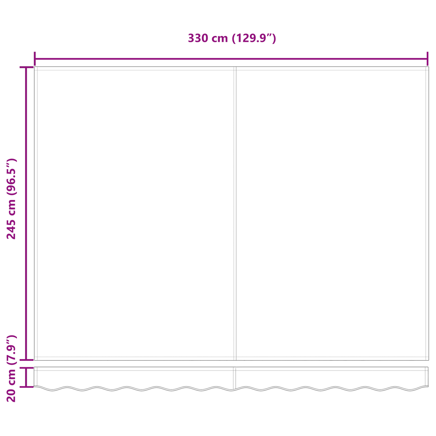 Budsorovatelné zastřešení Červená 350 x 250 cm textil