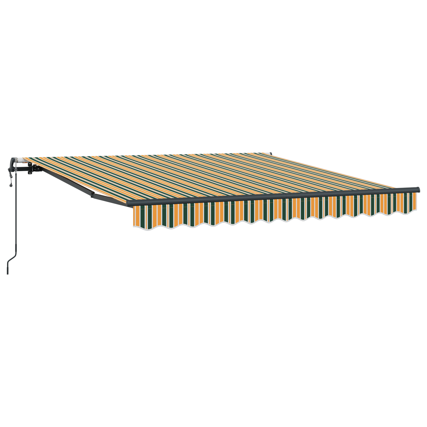 Budsorovatelné zastřešení Zelená a žlutá 350 x 250 cm textil