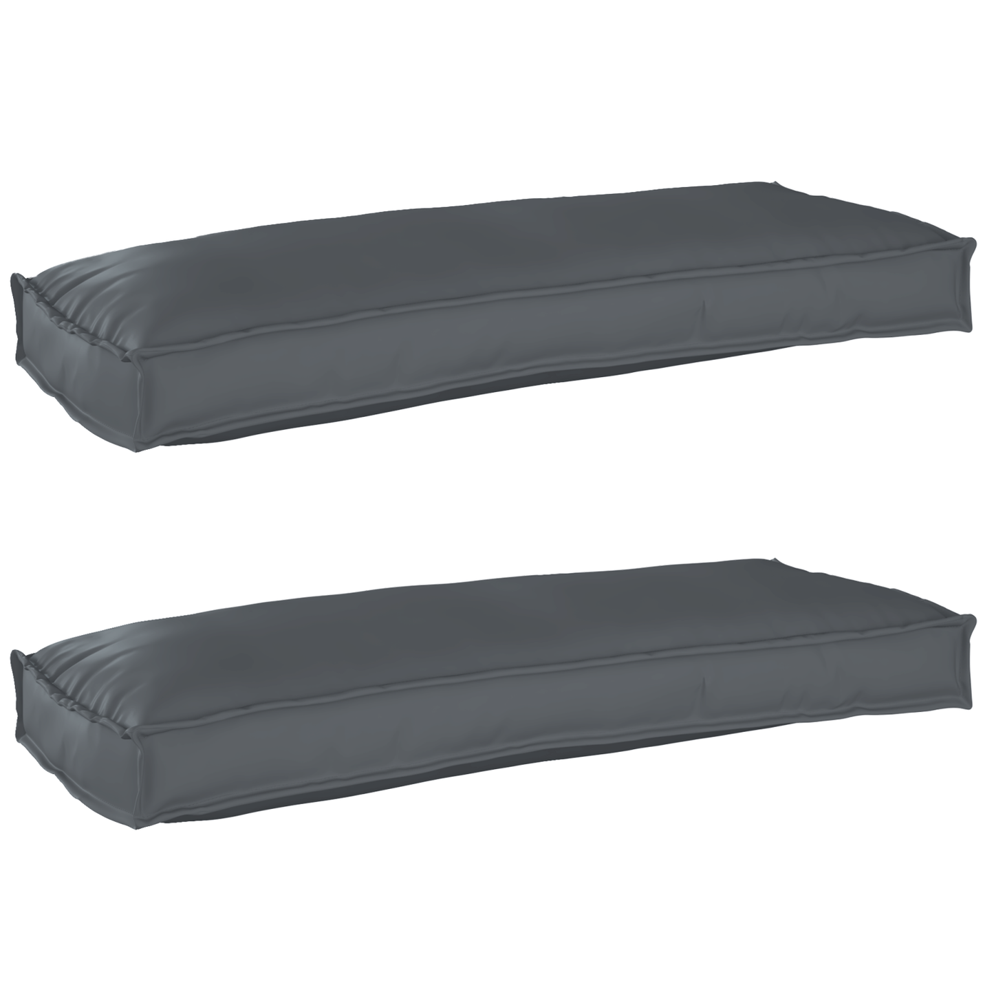 Sada polštářů na paletu 2 pcs Antracit 100 x 40 x 8 cm