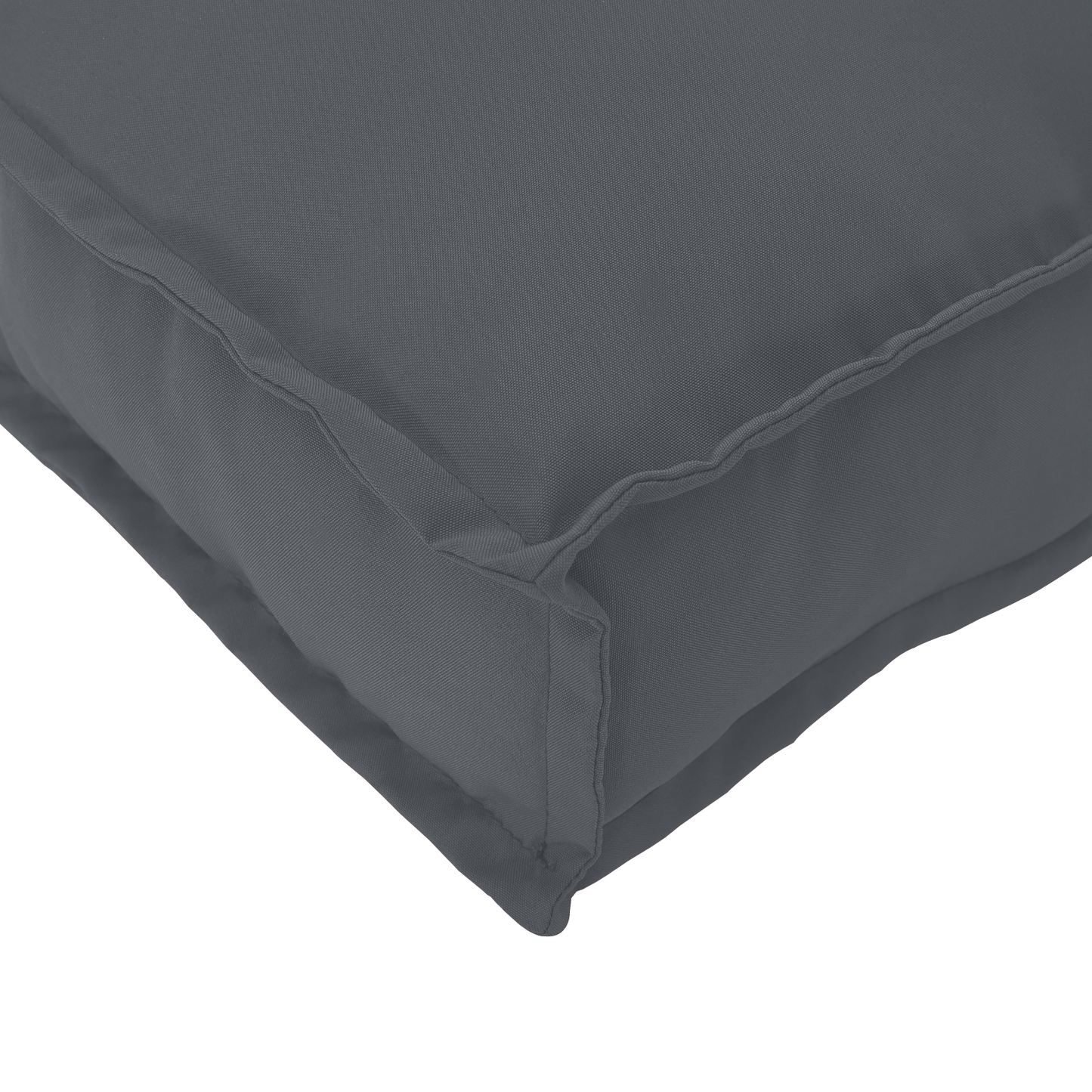 Sada polštářů na paletu 2 pcs Antracit 120 x 40 x 8 cm