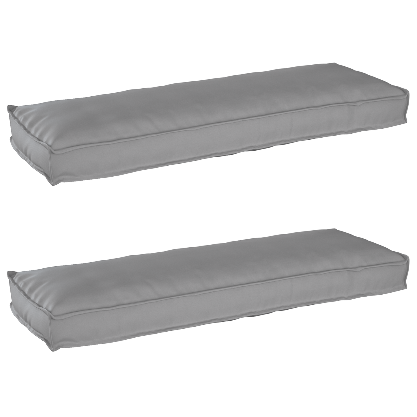 Sada polštářů na paletu 2 pcs Šedá 120 x 40 x 8 cm