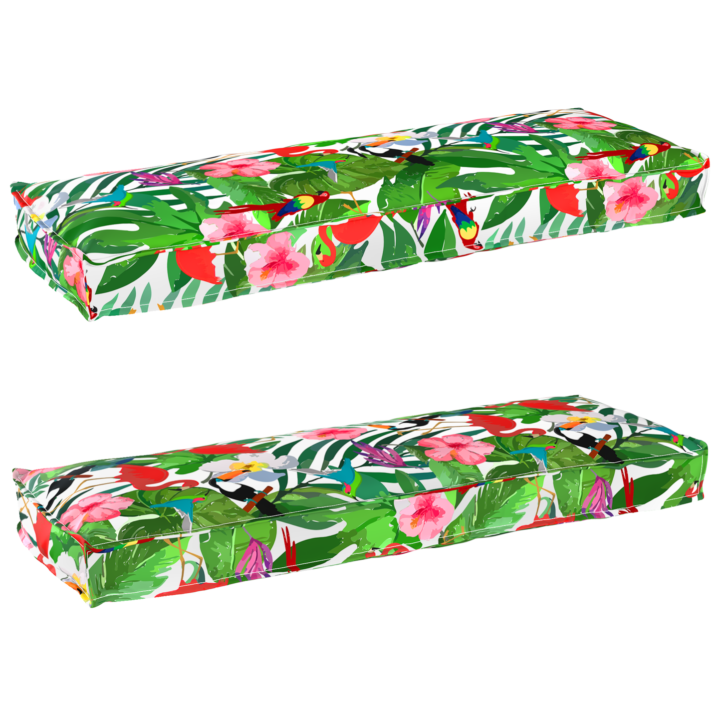 Sada polštářů na paletu 2 pcs Tropická džungle 120 x 40 x 8 cm