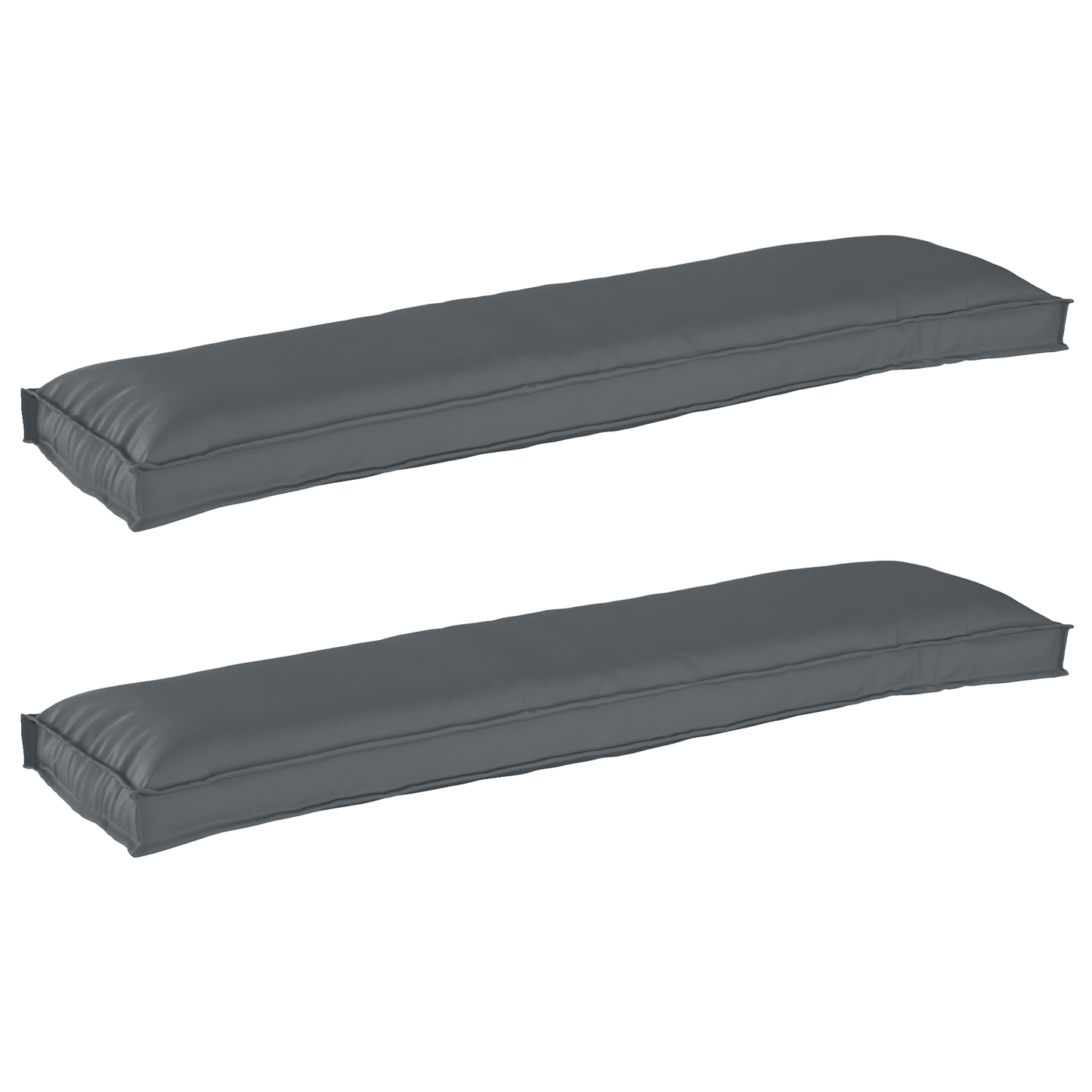 Sada polštářů na paletu 2 pcs Antracit 150 x 40 x 8 cm