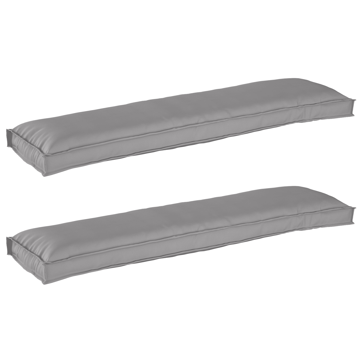 Sada polštářů na paletu 2 pcs Šedá 150 x 40 x 8 cm