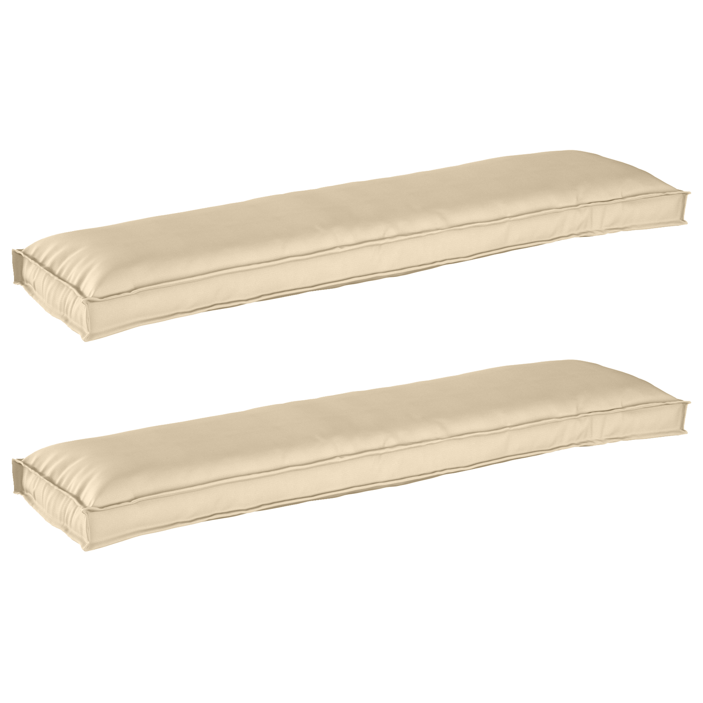 Sada polštářů na paletu 2 pcs Béžová 150 x 40 x 8 cm