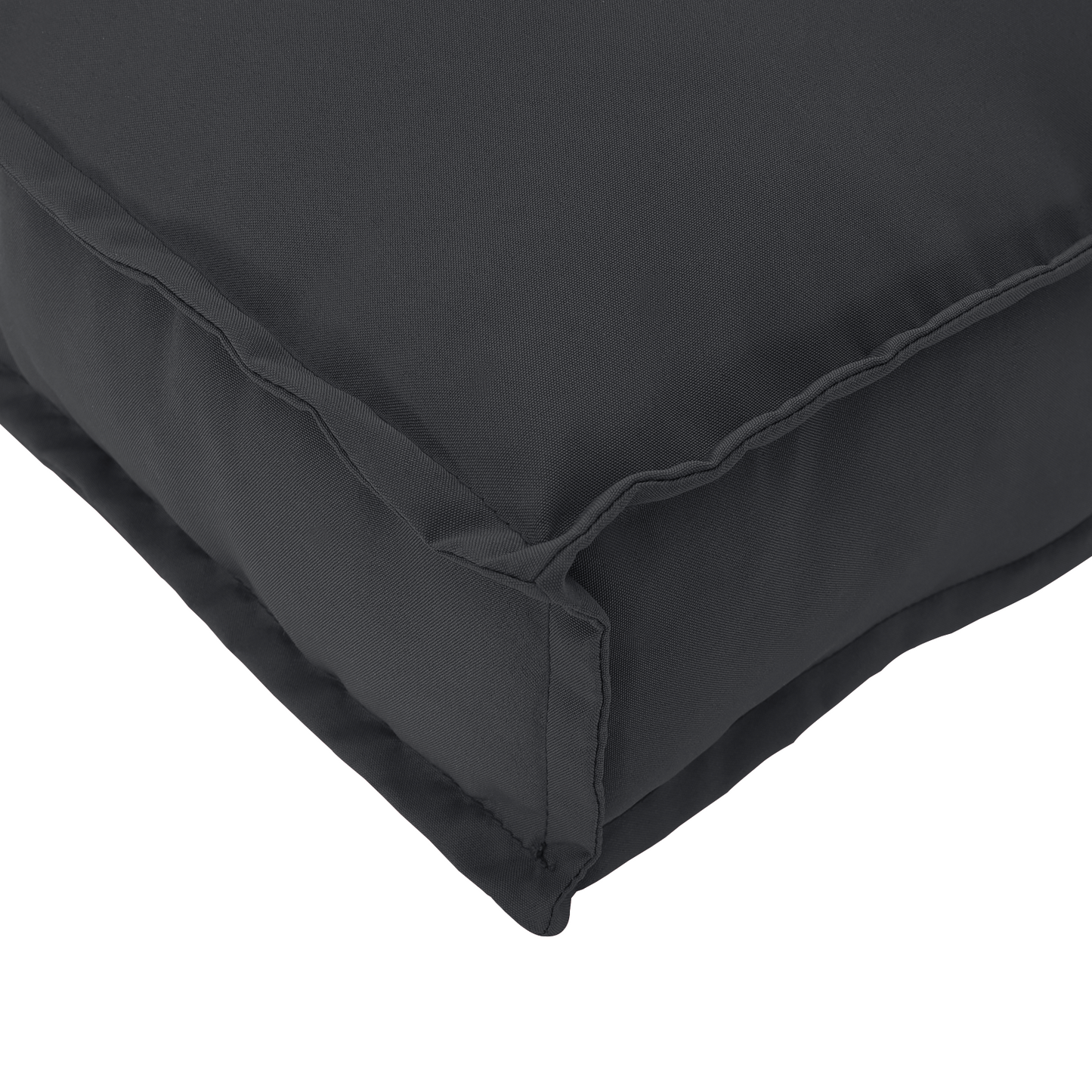 Sada polštářů na paletu 2 pcs Černá 150 x 40 x 8 cm textil