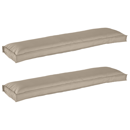 Sada polštářů na paletu 2 pcs Taupe 150 x 40 x 8 cm