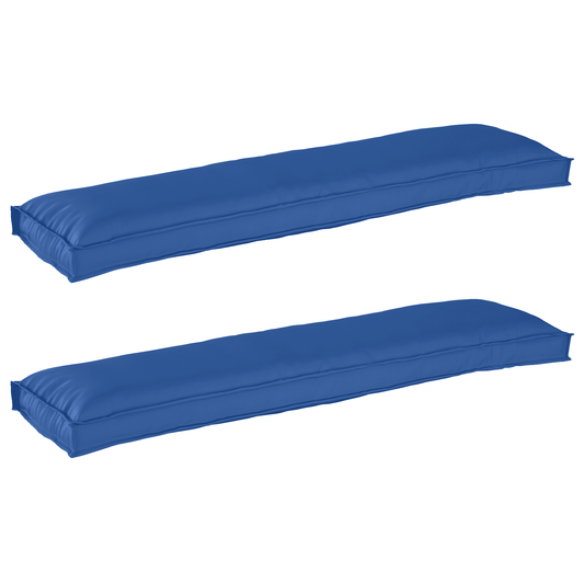 Sada polštářů na paletu 2 pcs Královská modř 150 x 40 x 8 cm