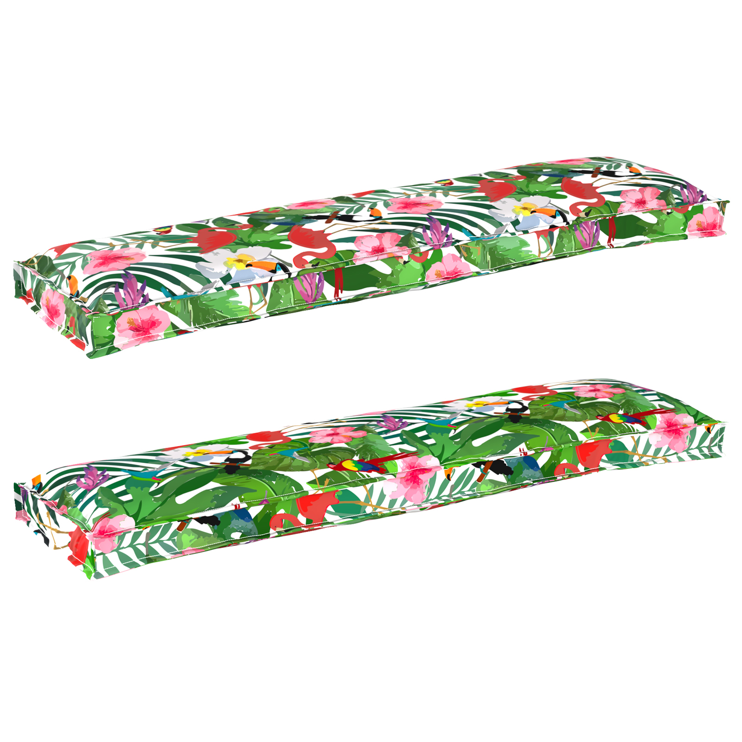 Sada polštářů na paletu 2 pcs Tropická džungle 150 x 40 x 8 cm
