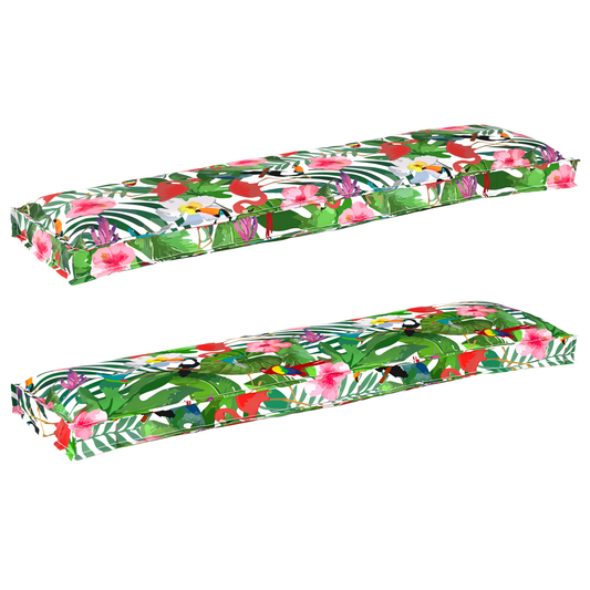 Sada polštářů na paletu 2 pcs Tropická džungle 150 x 40 x 8 cm